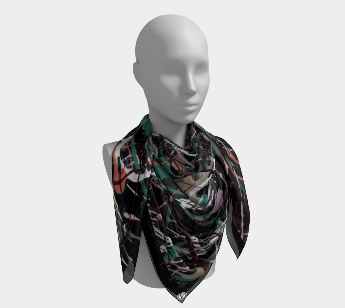 Silk Habotai Scarf - Machinations