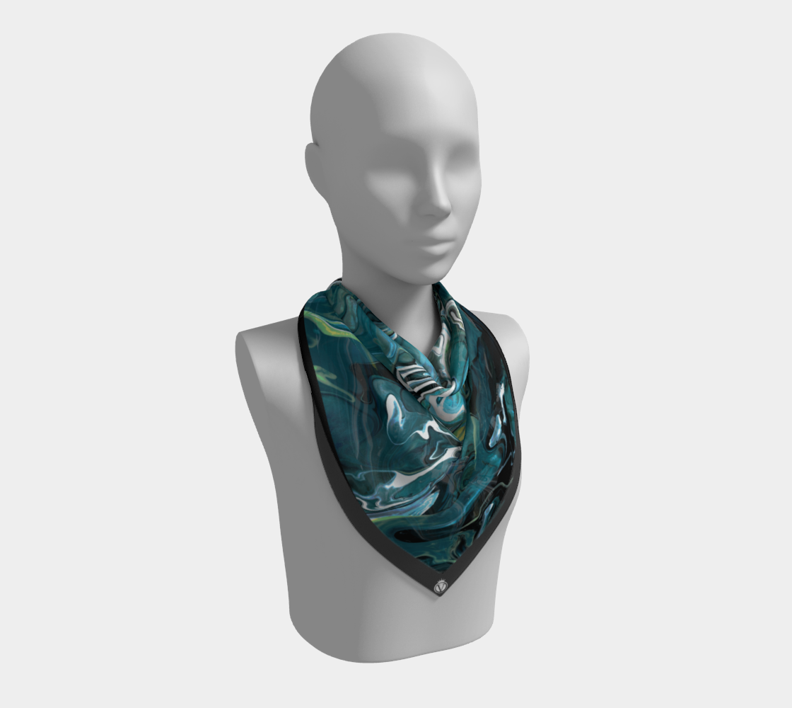 Silk Habotai Scarf - Northern Currents