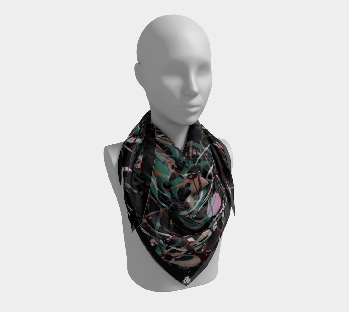 Silk Habotai Scarf - Machinations