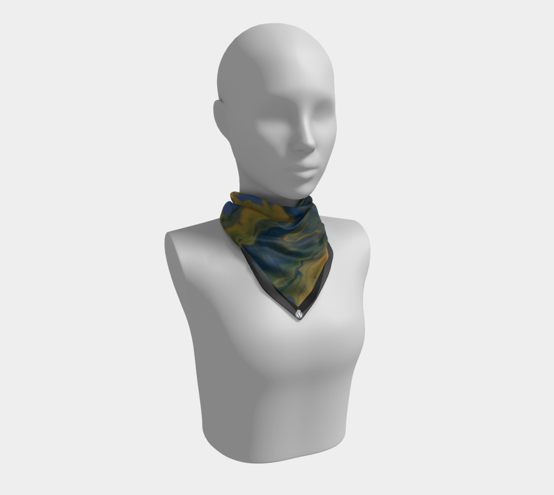 Silk Habotai Scarf - Vlad's Cetacean