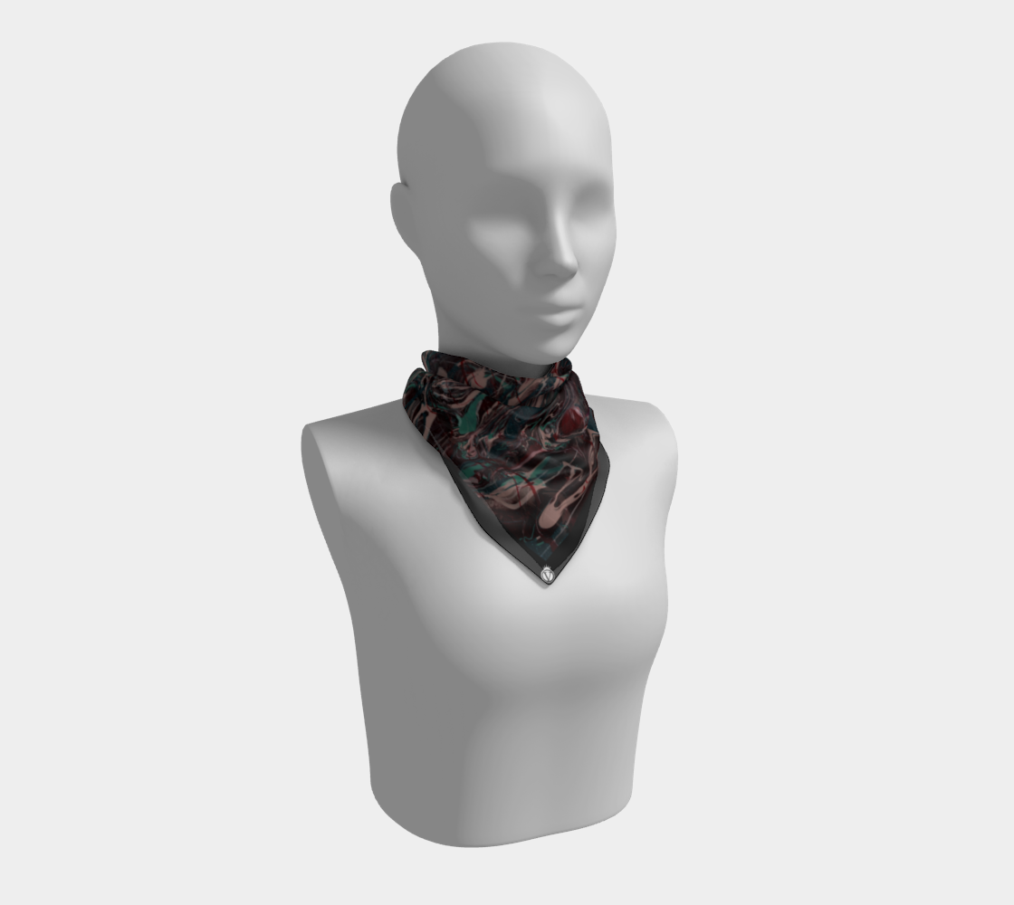 Silk Habotai Scarf - Martian Rains