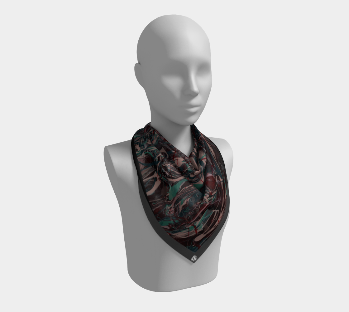 Silk Habotai Scarf - Martian Rains