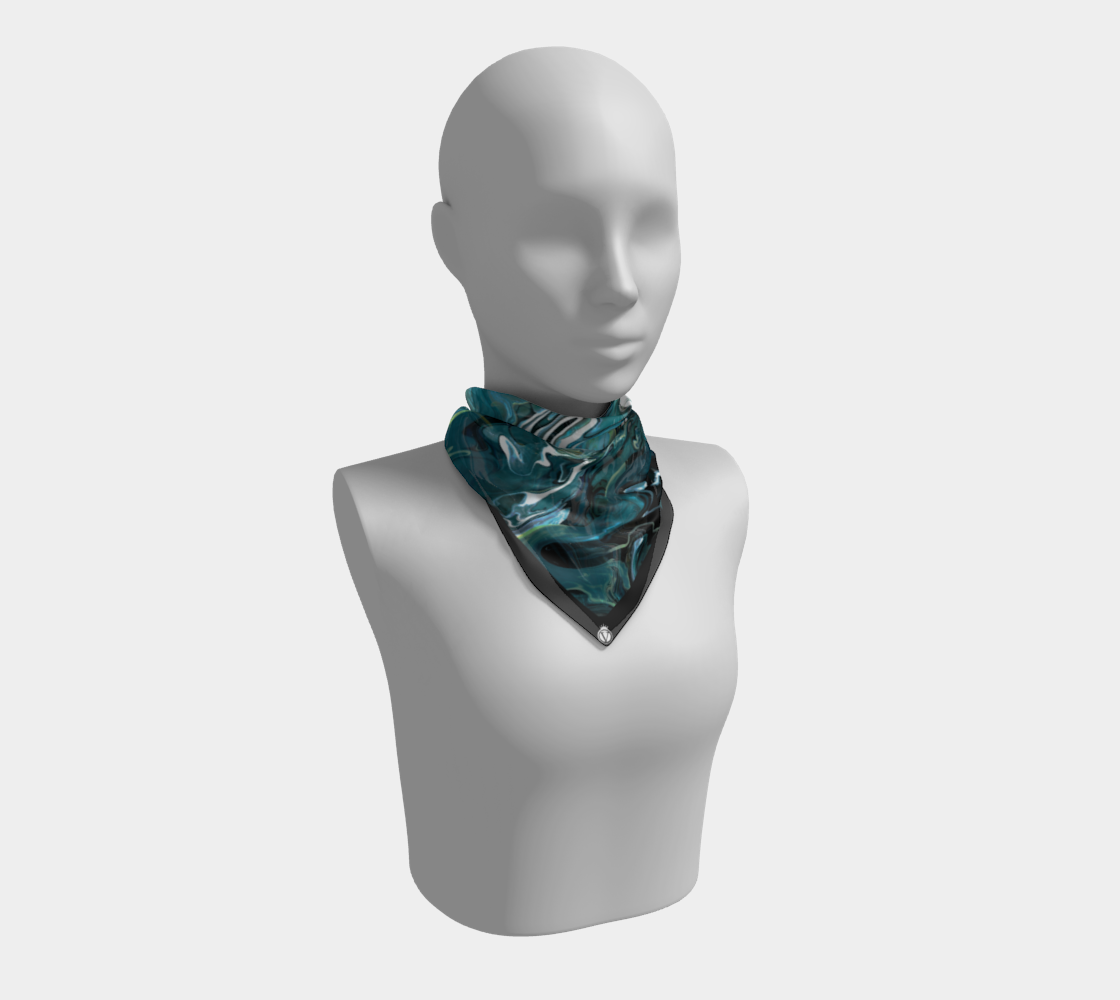 Silk Habotai Scarf - Northern Currents