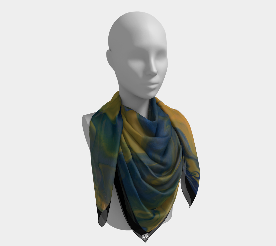 Silk Habotai Scarf - Vlad's Cetacean