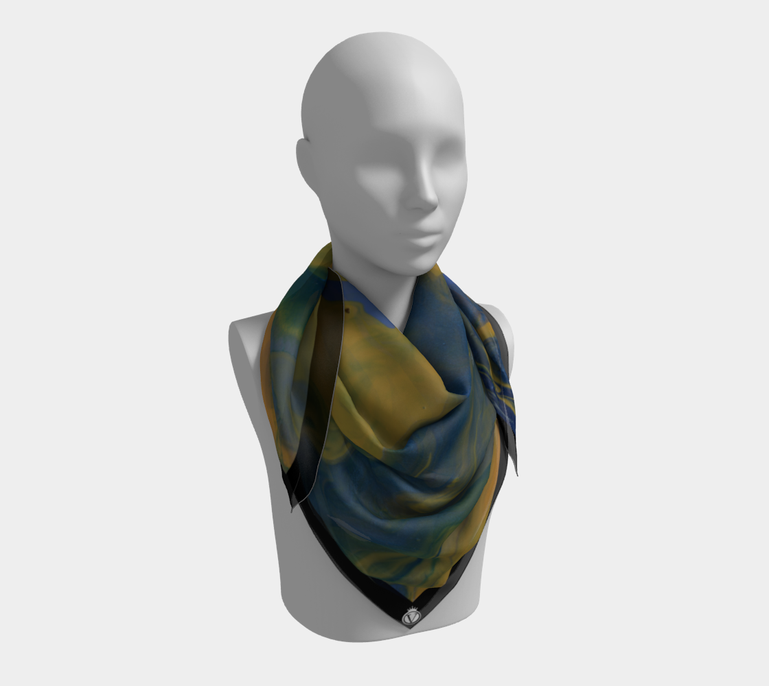 Silk Habotai Scarf - Vlad's Cetacean