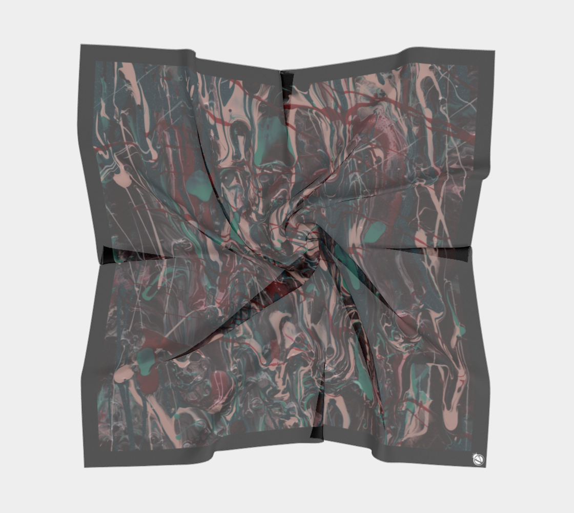 Silk Habotai Scarf - Martian Rains