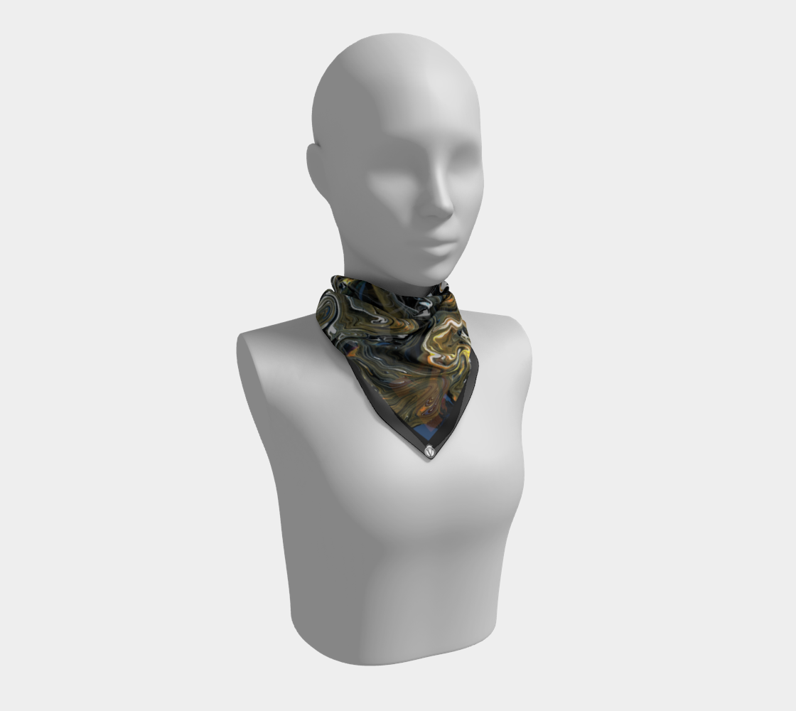 Silk Habotai Scarf - Blue Alkaline