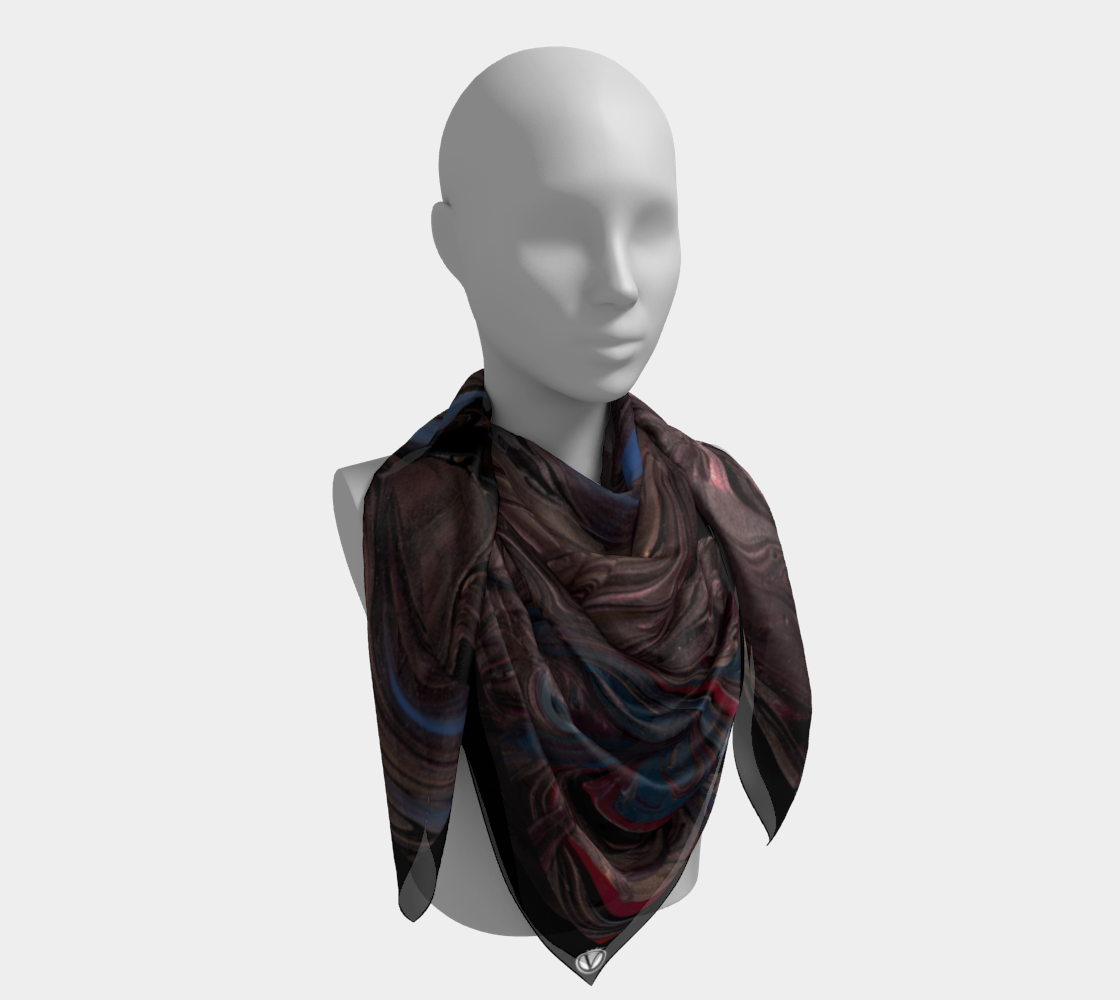 Silk Habotai Scarf - Dark Days