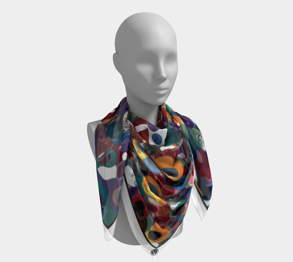 Silk Habotai Scarf - All Seeing