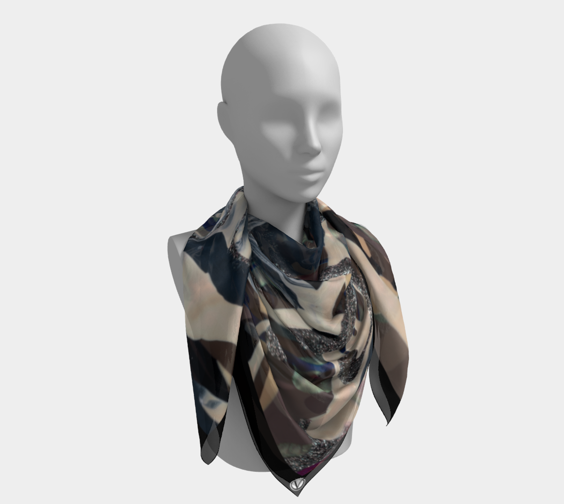 Silk Habotai Scarf - Earthtone