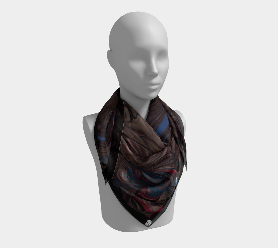 Silk Habotai Scarf - Dark Days