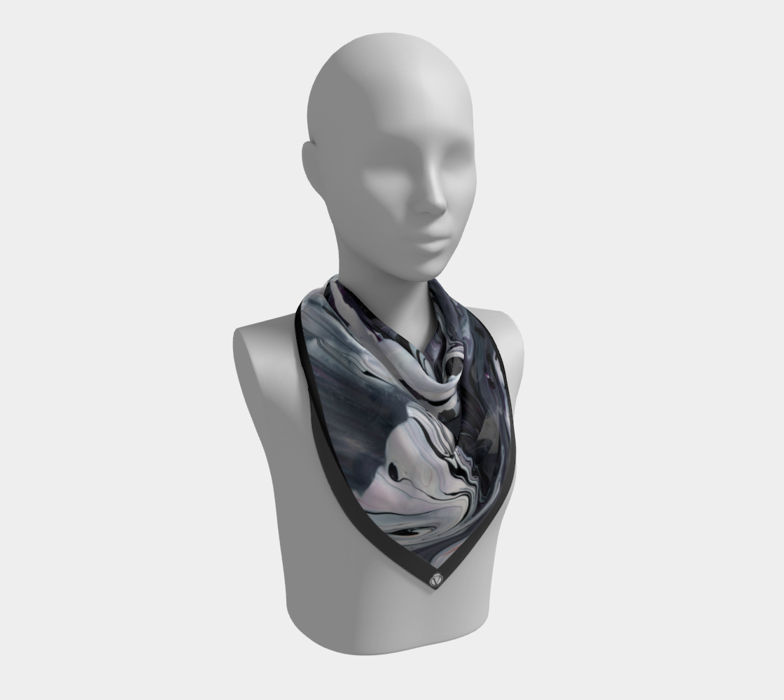 Silk Habotai Scarf - Blue