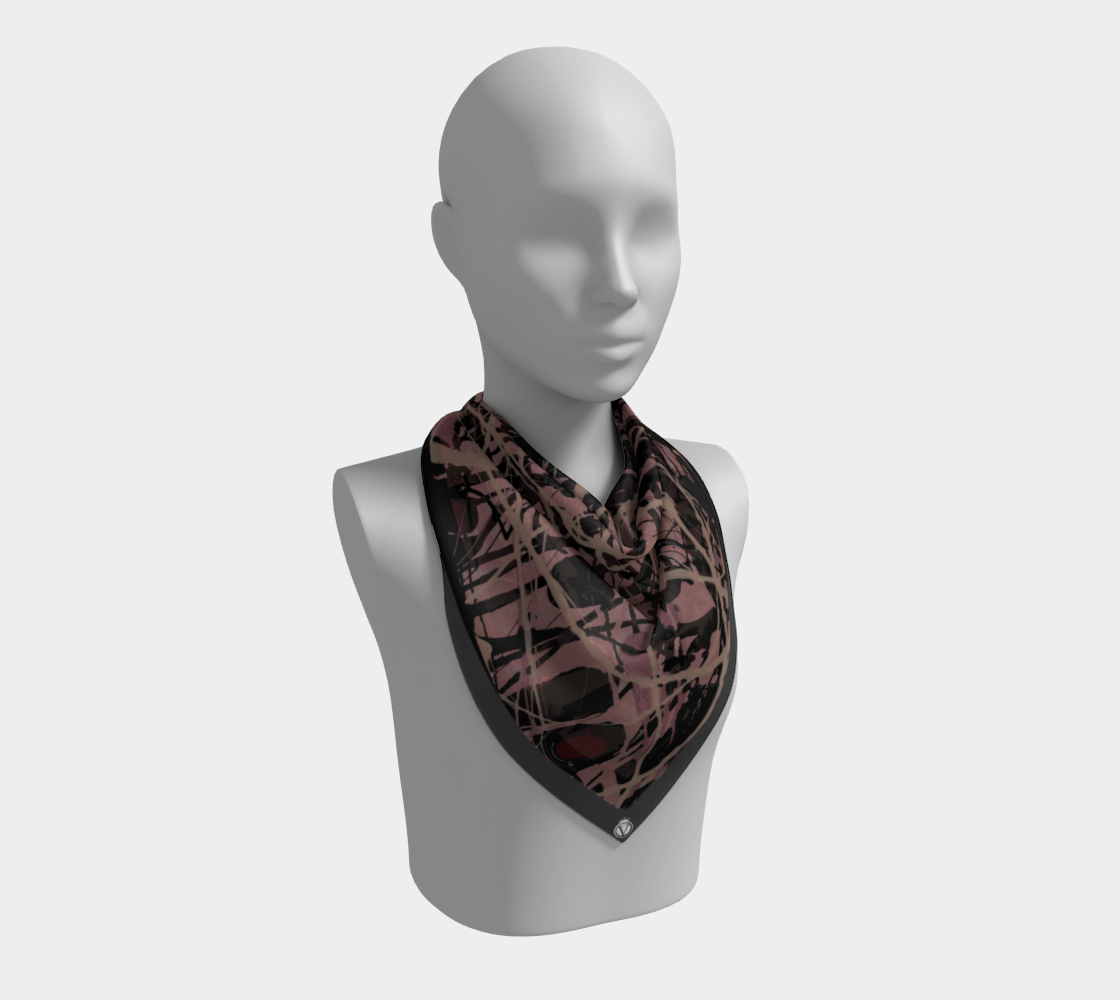 Silk Habotai Scarf - Dark Forest