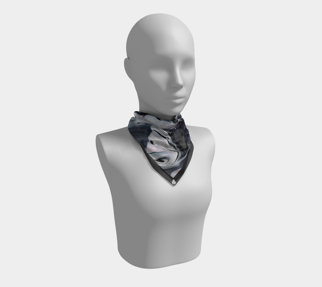 Silk Habotai Scarf - Blue