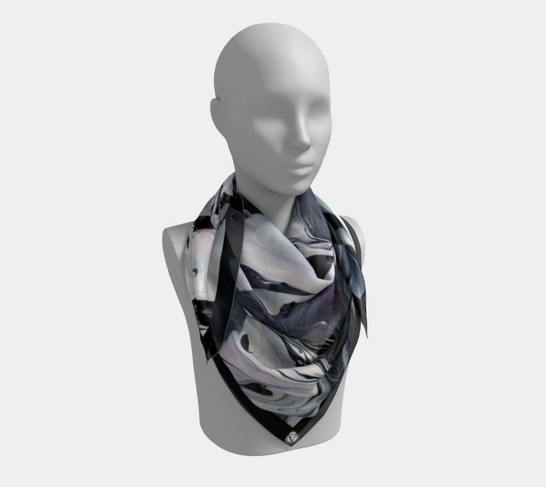 Silk Habotai Scarf - Blue