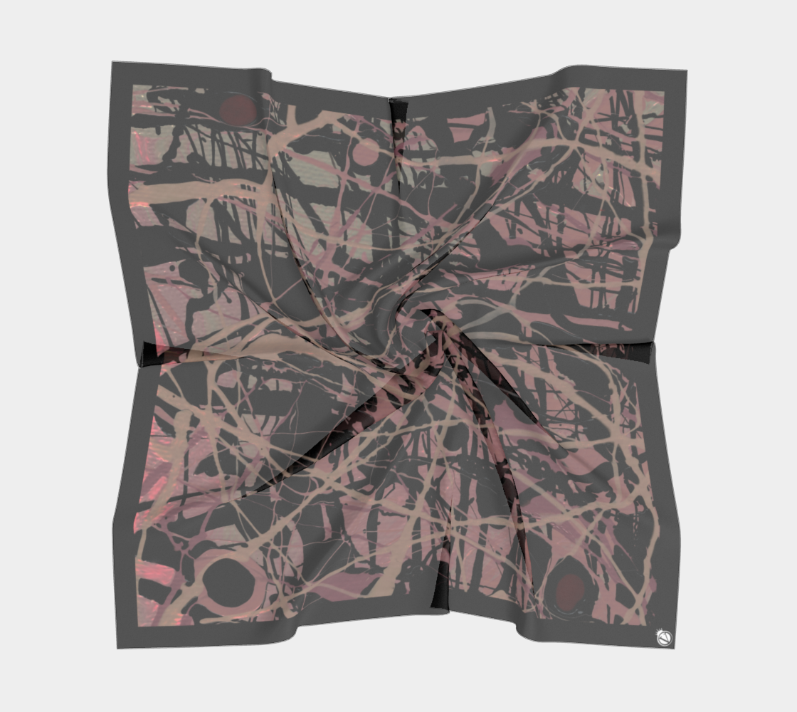 Silk Habotai Scarf - Dark Forest